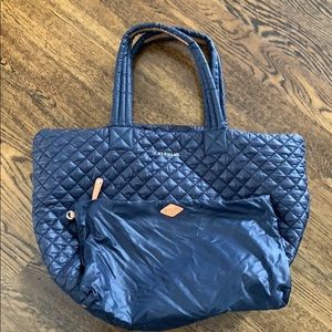 MZ Wallace metro tote large in navy with pouch